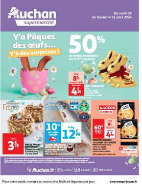 Catalogue Auchan Supermarché à Clichy | Tout pour fêter Pâques dans votre super ! | 26/03/2024 - 31/03/2024