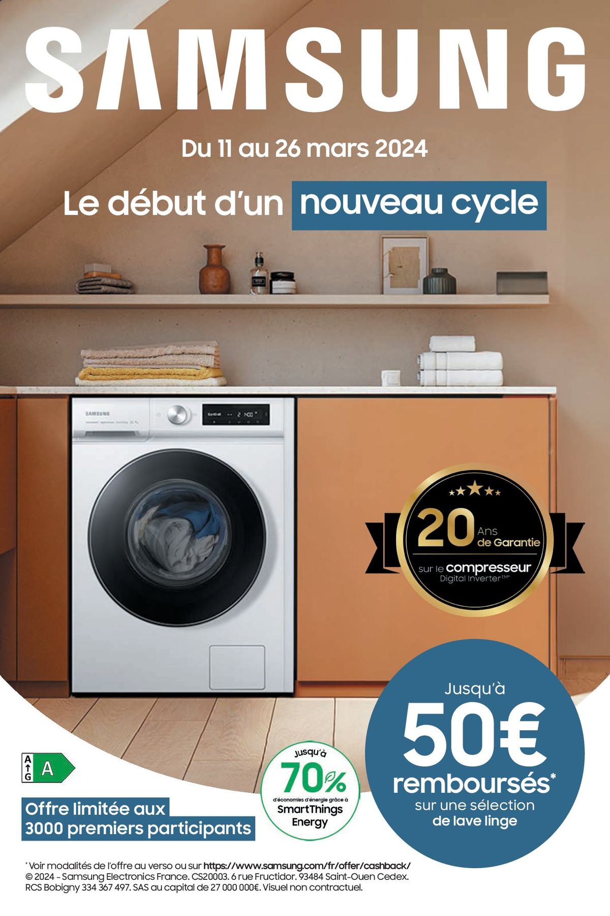 Catalogue  OFFRE SAMSUNG : JUSQU'À 50€ REMBOURSÉS !, page 00001