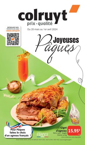 Catalogue Colruyt à Saint-Pourçain-sur-Sioule | Joyeuses Pâques | 25/03/2024 - 01/04/2024