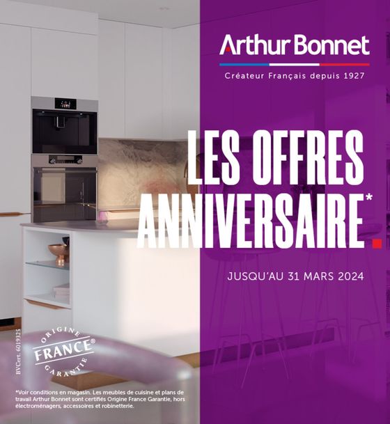 Catalogue Arthur Bonnet à Perpignan | Les offres anniversaire | 11/03/2024 - 31/03/2024