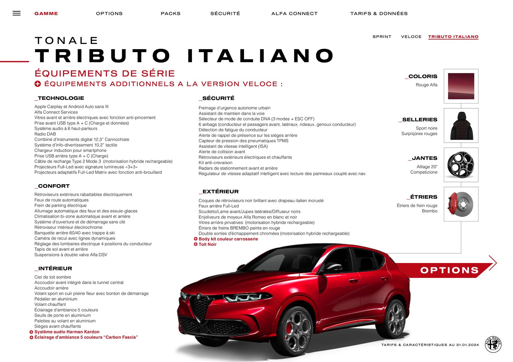 Catalogue Alfa Romeo TONALE, page 00010