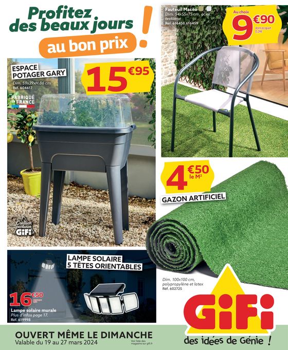 Catalogue Gifi à Aubervilliers | Profitez des beaux jours au bon prix ! | 19/03/2024 - 31/03/2024
