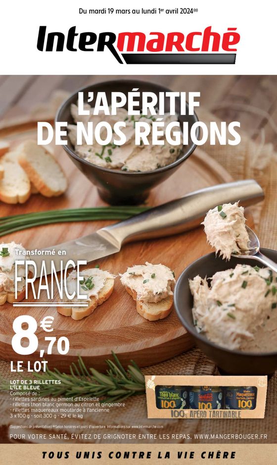 Catalogue Intermarché Contact à La Bouëxière | L'APERITIF DE NOS RÉGIONS | 19/03/2024 - 01/04/2024