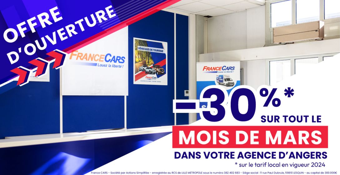 Catalogue France Cars à Le Havre | Offre d'ouverture | 12/03/2024 - 31/03/2024
