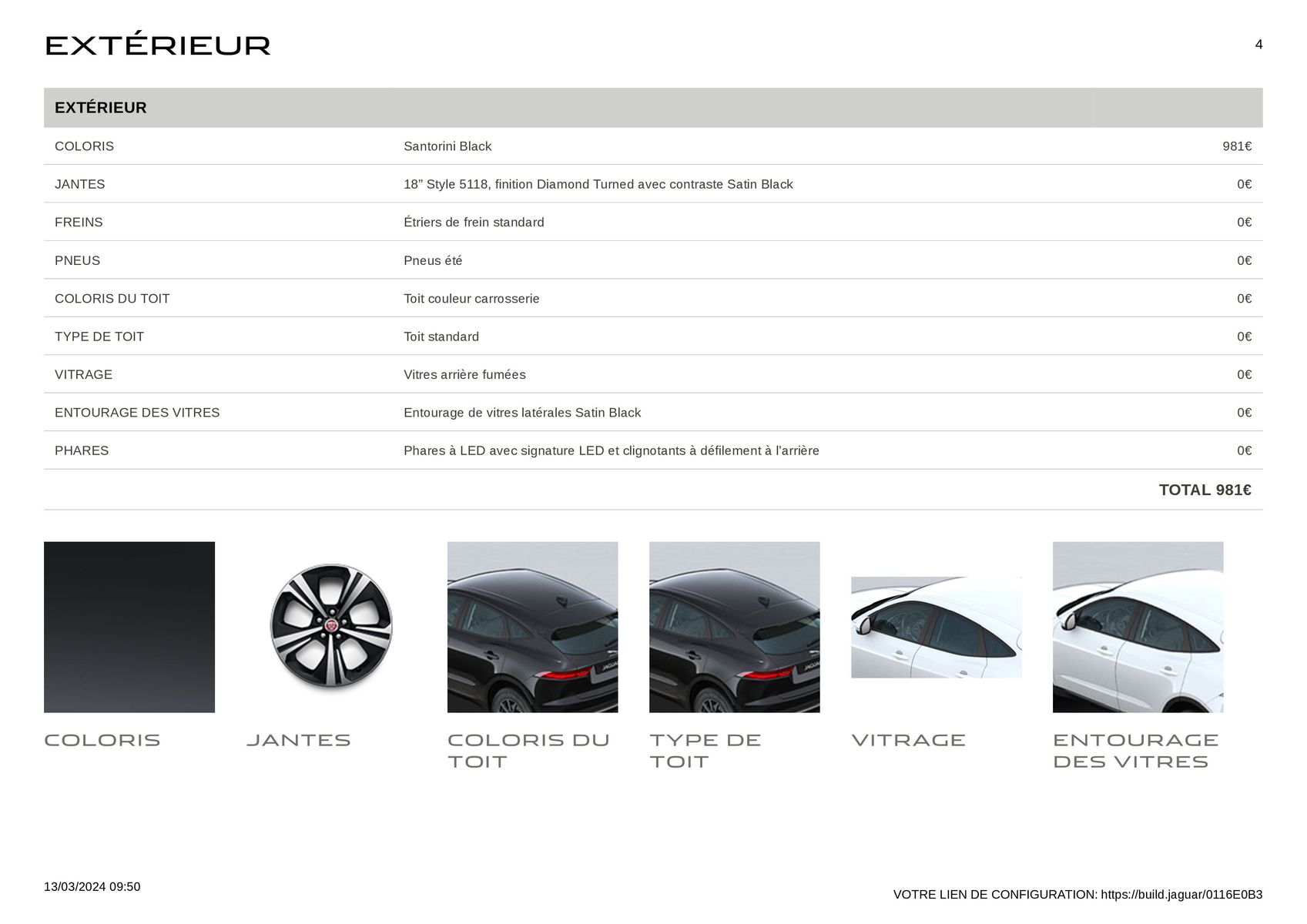 Catalogue JAGUAR E-PACE Santorini black, page 00004