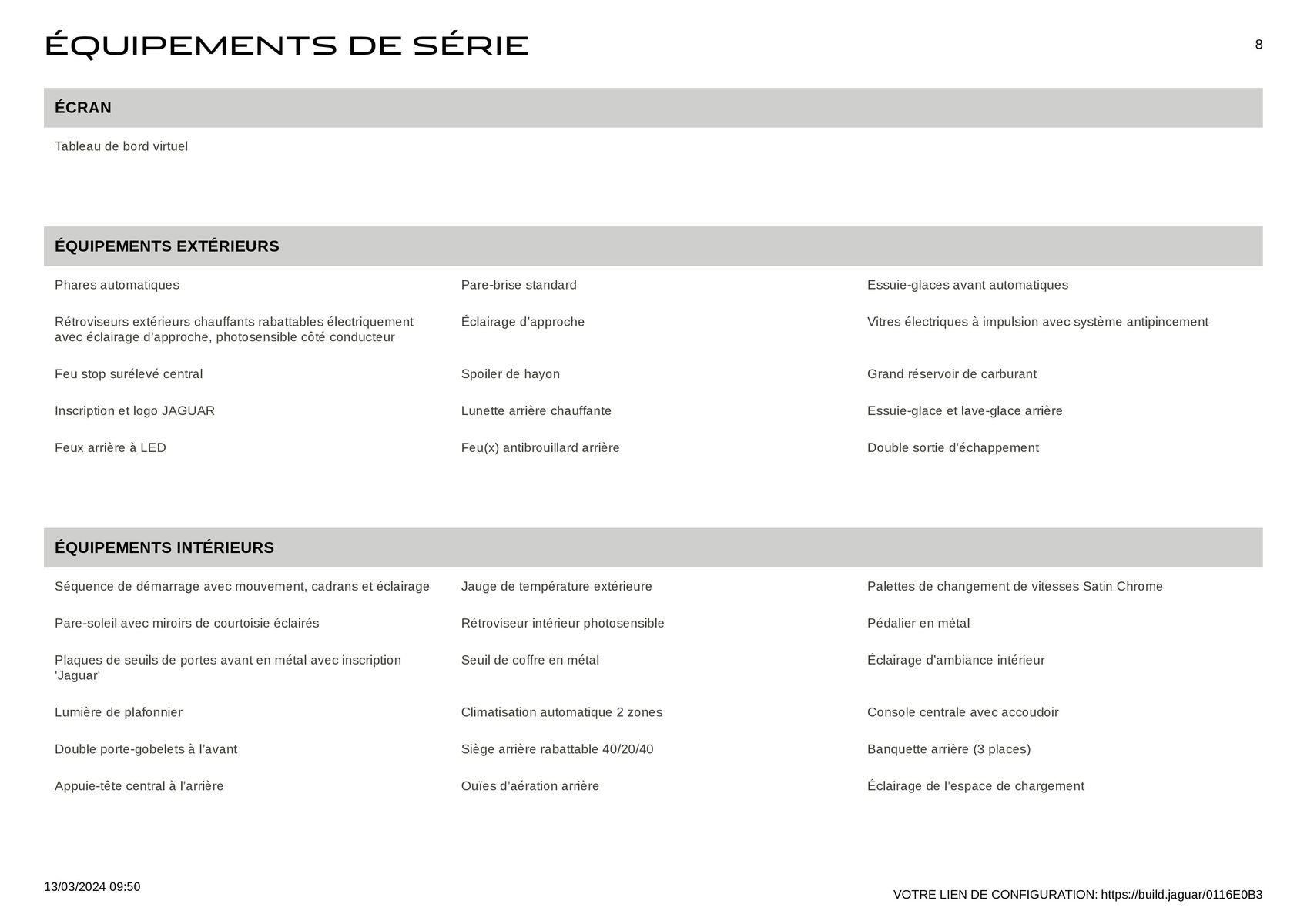 Catalogue JAGUAR E-PACE Santorini black, page 00008