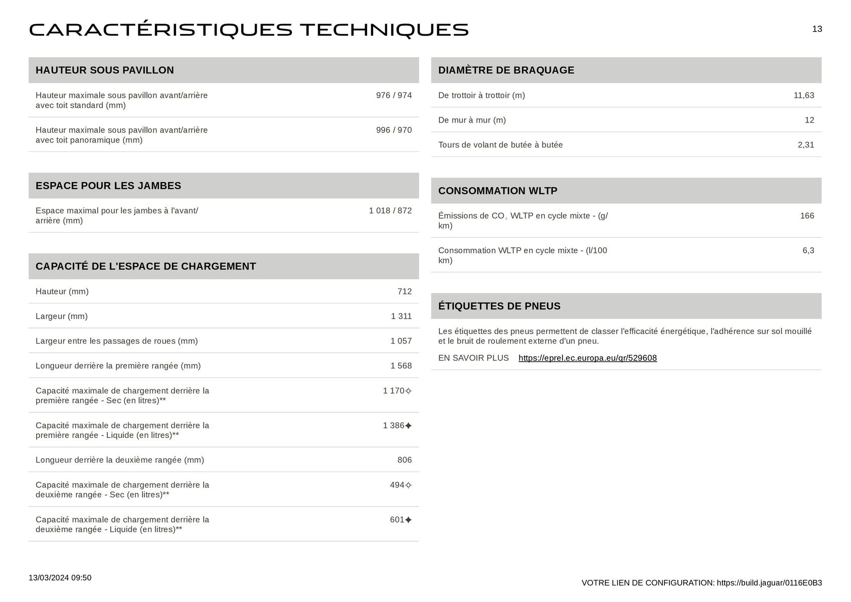 Catalogue JAGUAR E-PACE Santorini black, page 00013