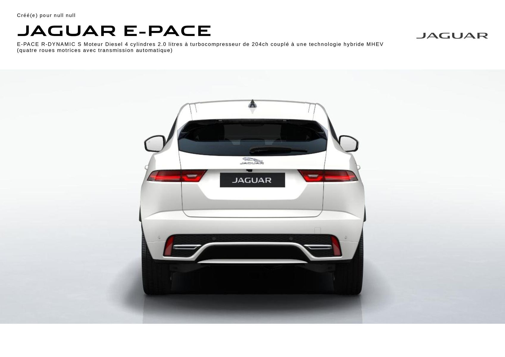 Catalogue JAGUAR E-PACE Ostuni Pearl White, page 00001