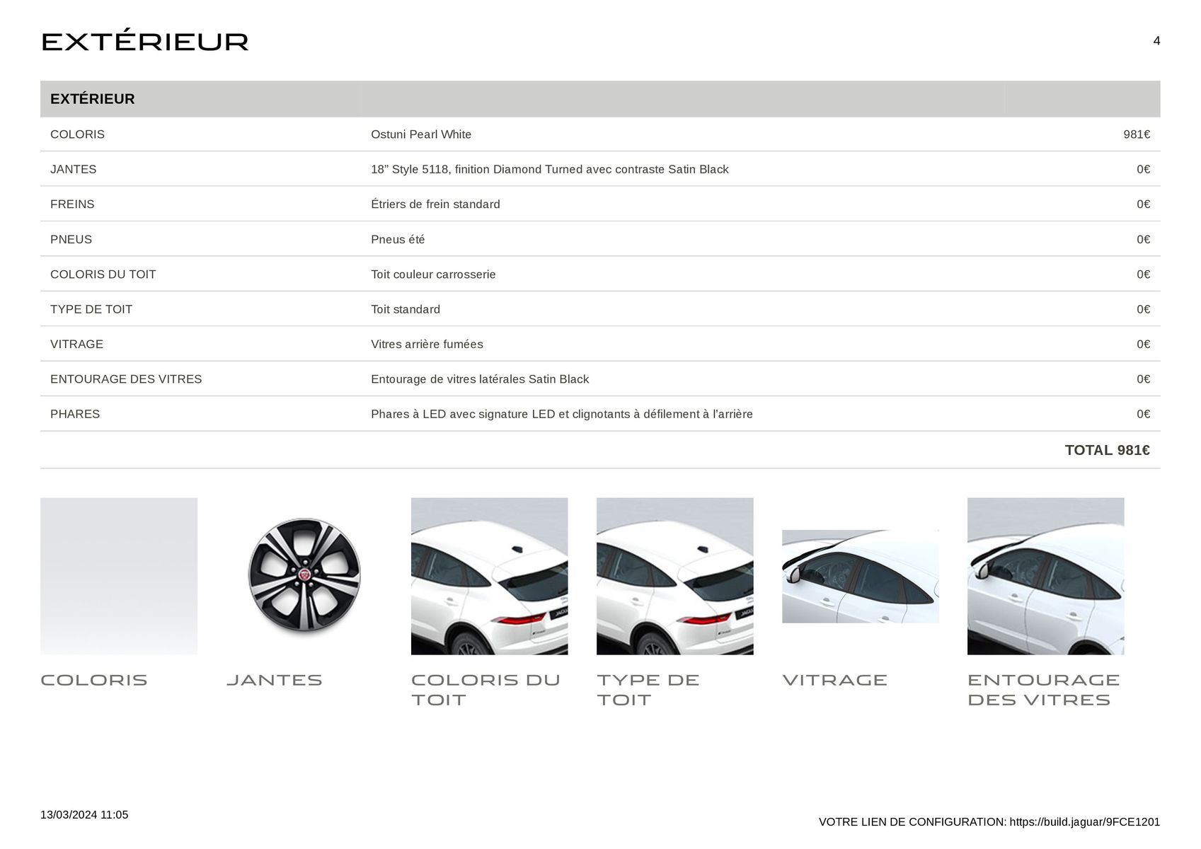 Catalogue E-PACE R-DYNAMIC SP200 Hybride Flexfuel MHEV Ostuni Pearl White, page 00004