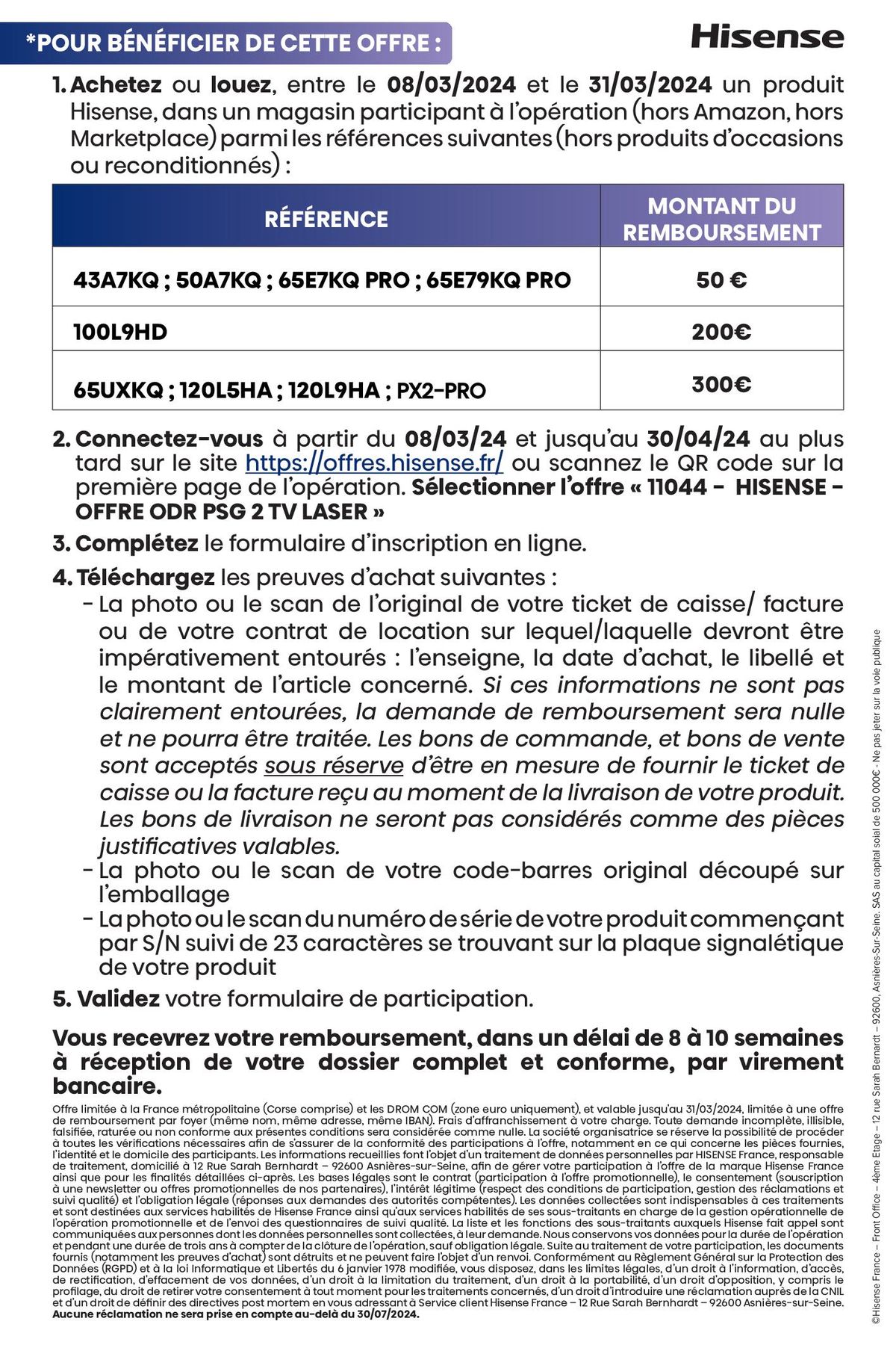 Catalogue Jusqu'à 300€ remboursés avec Hisense, page 00002