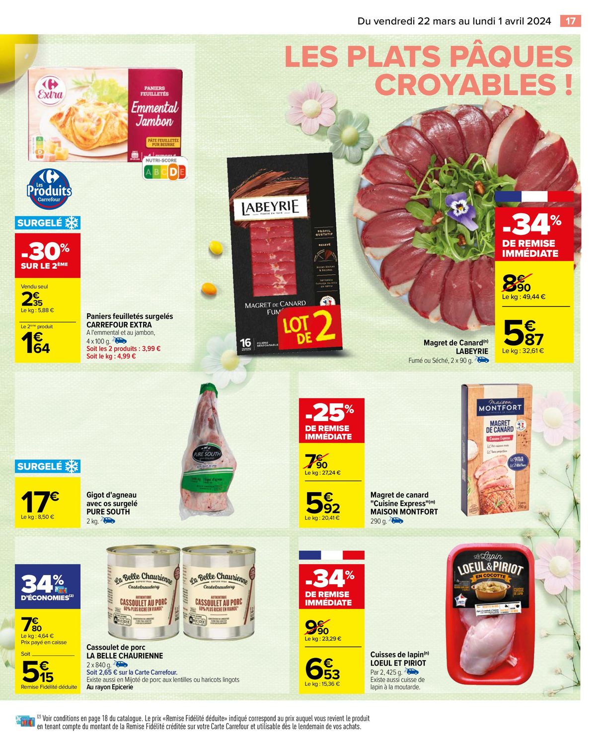 Catalogue Un Repas de Fête à Prix Pâques Croyable !, page 00019