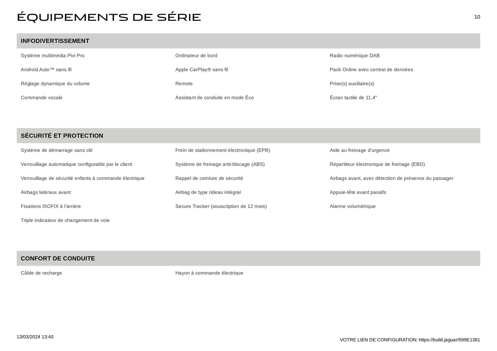 Catalogue E-PACE R-DYNAMIC SP300e Hybride électrique PHEV Ostuni Pearl White, page 00010