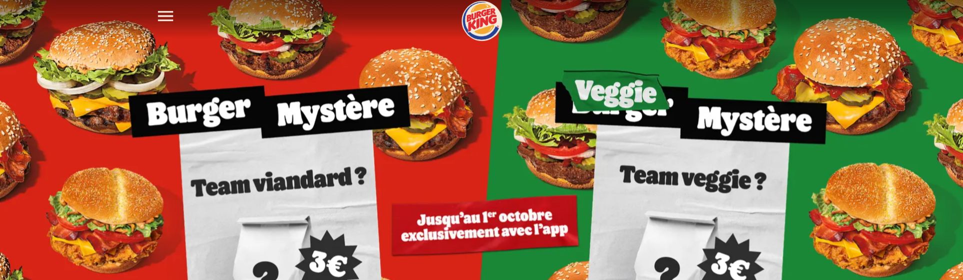 Nouvelle offres Burger King