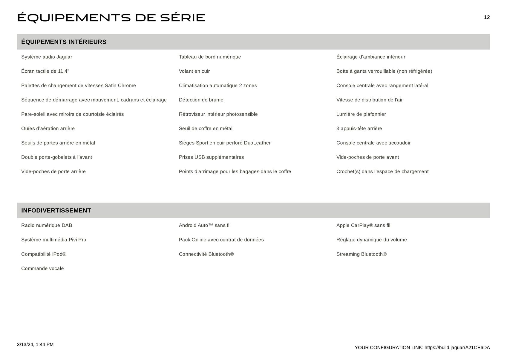 Catalogue JAGUAR F-PACE R-DYNAMIC S, page 00012