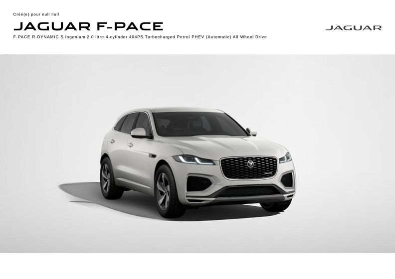 Catalogue Jaguar à Aytré | JAGUAR F-PACE R-DYNAMIC S | 13/03/2024 - 31/12/2024