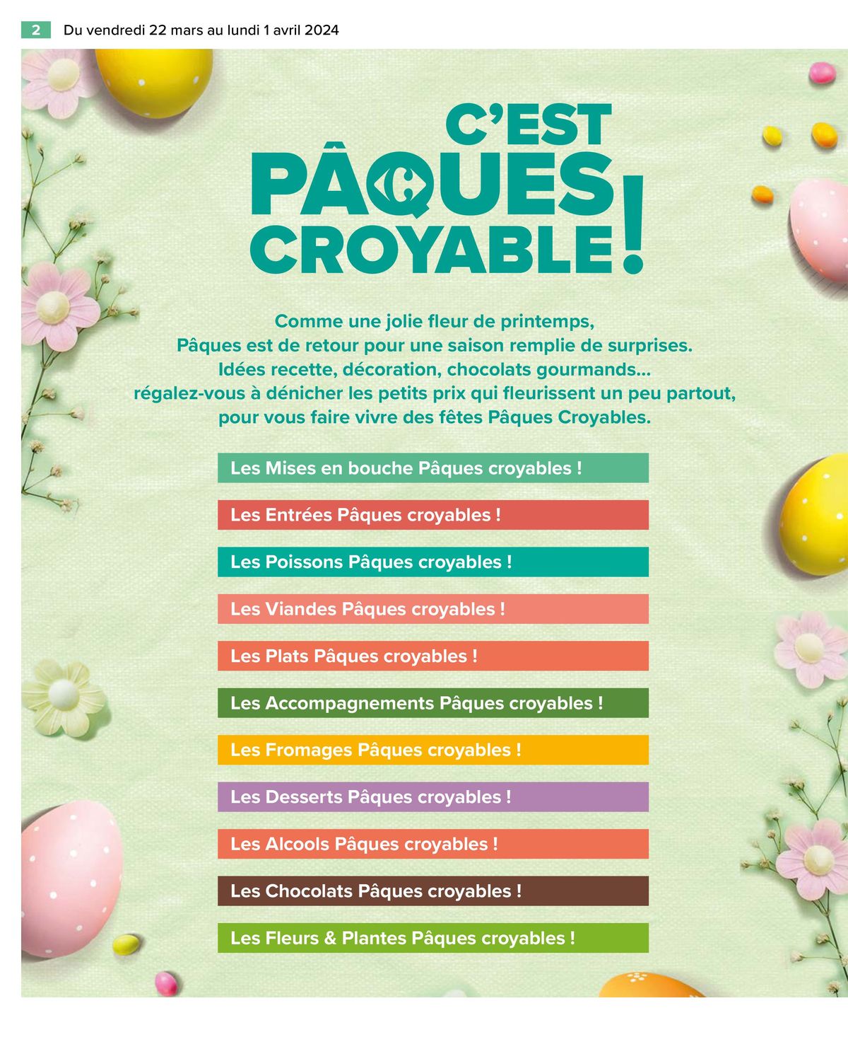Catalogue Un Repas de Fête à Prix Pâques Croyable !, page 00004