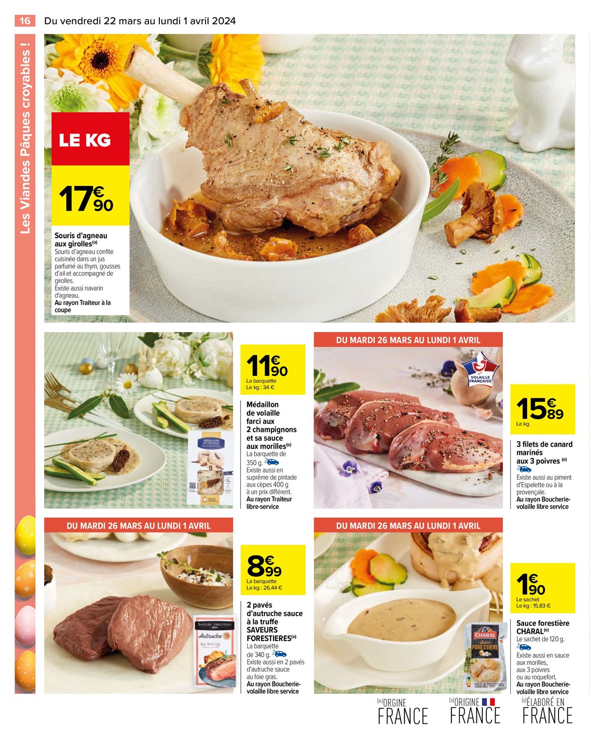 Catalogue Un Repas de Fête à Prix Pâques Croyable !, page 00018