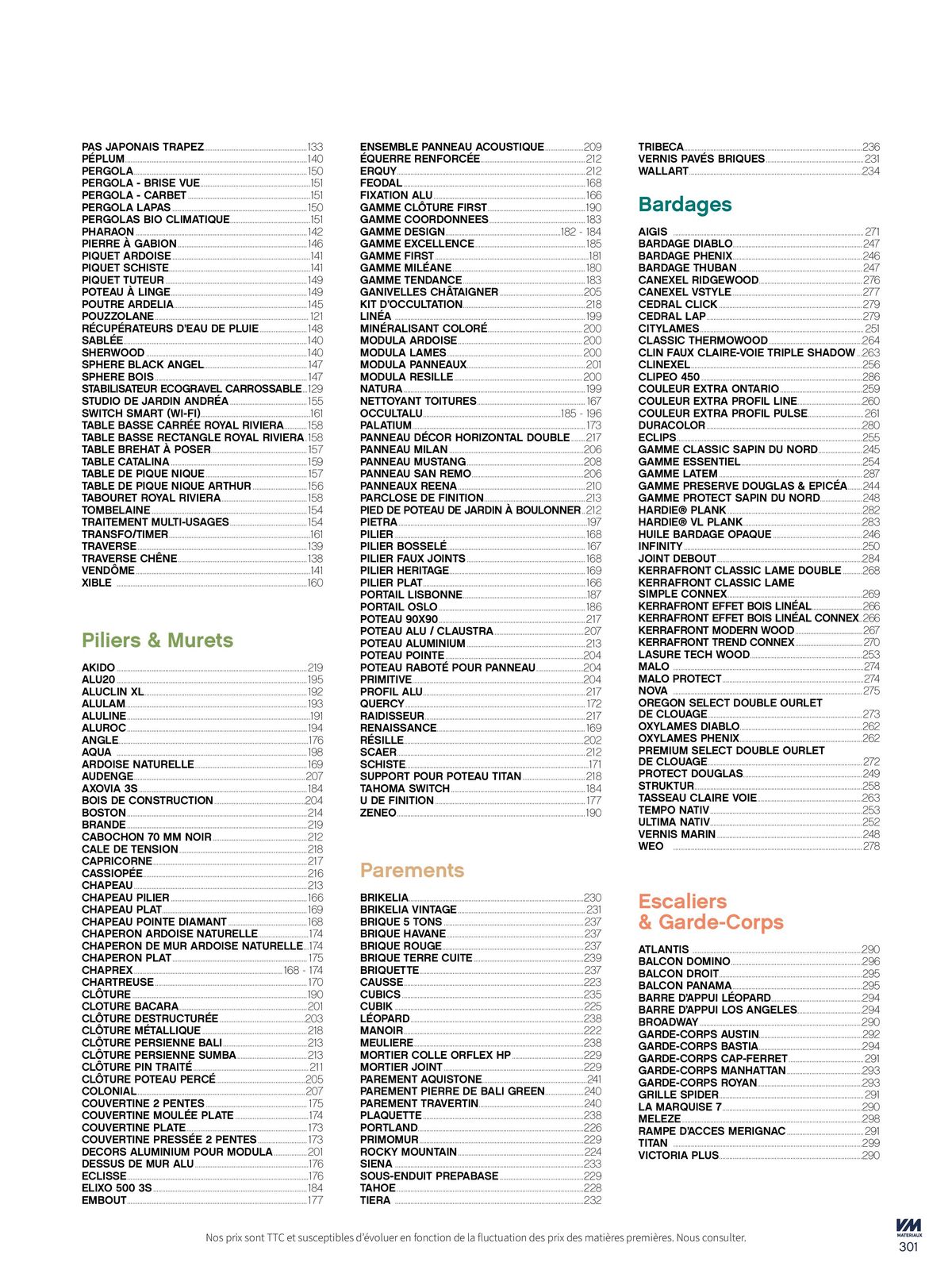 Catalogue Extériéurs, page 00301