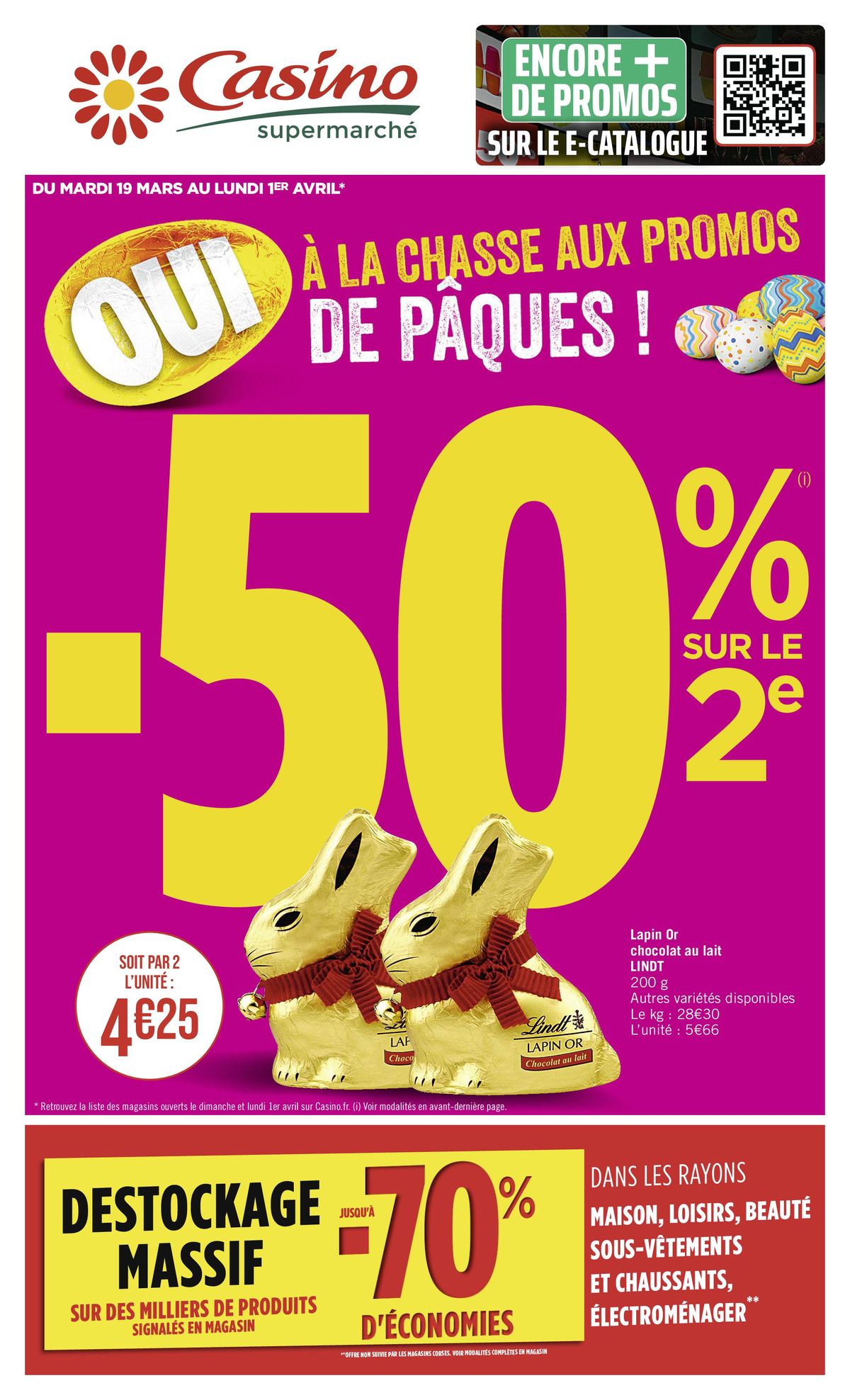 Catalogue OUI À LA CHASSE AUX PROMOS DE PÂQUES !, page 00001