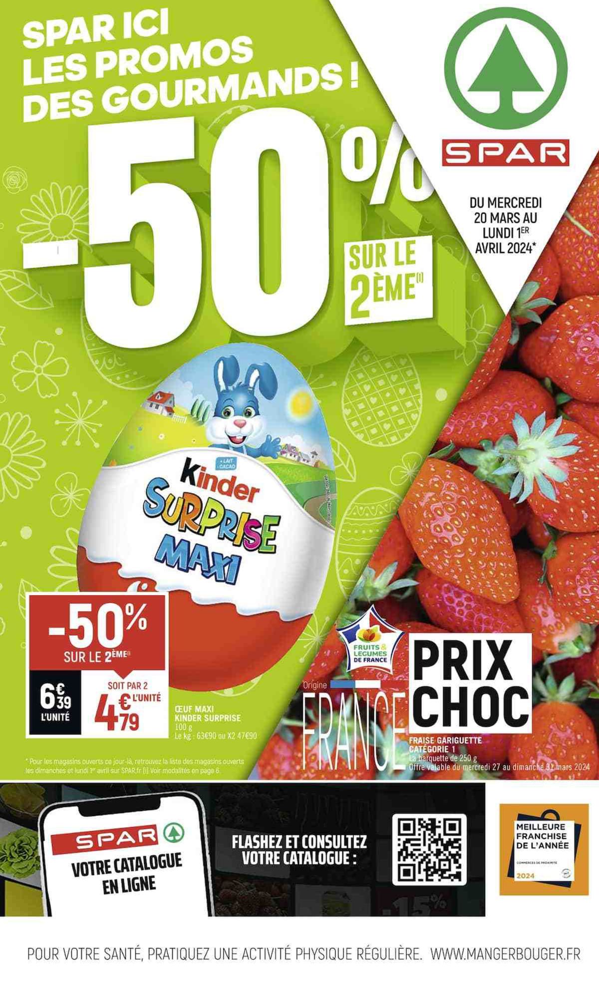 Catalogue SPAR ICI LES PROMOS DES GOURMANDS !, page 00001