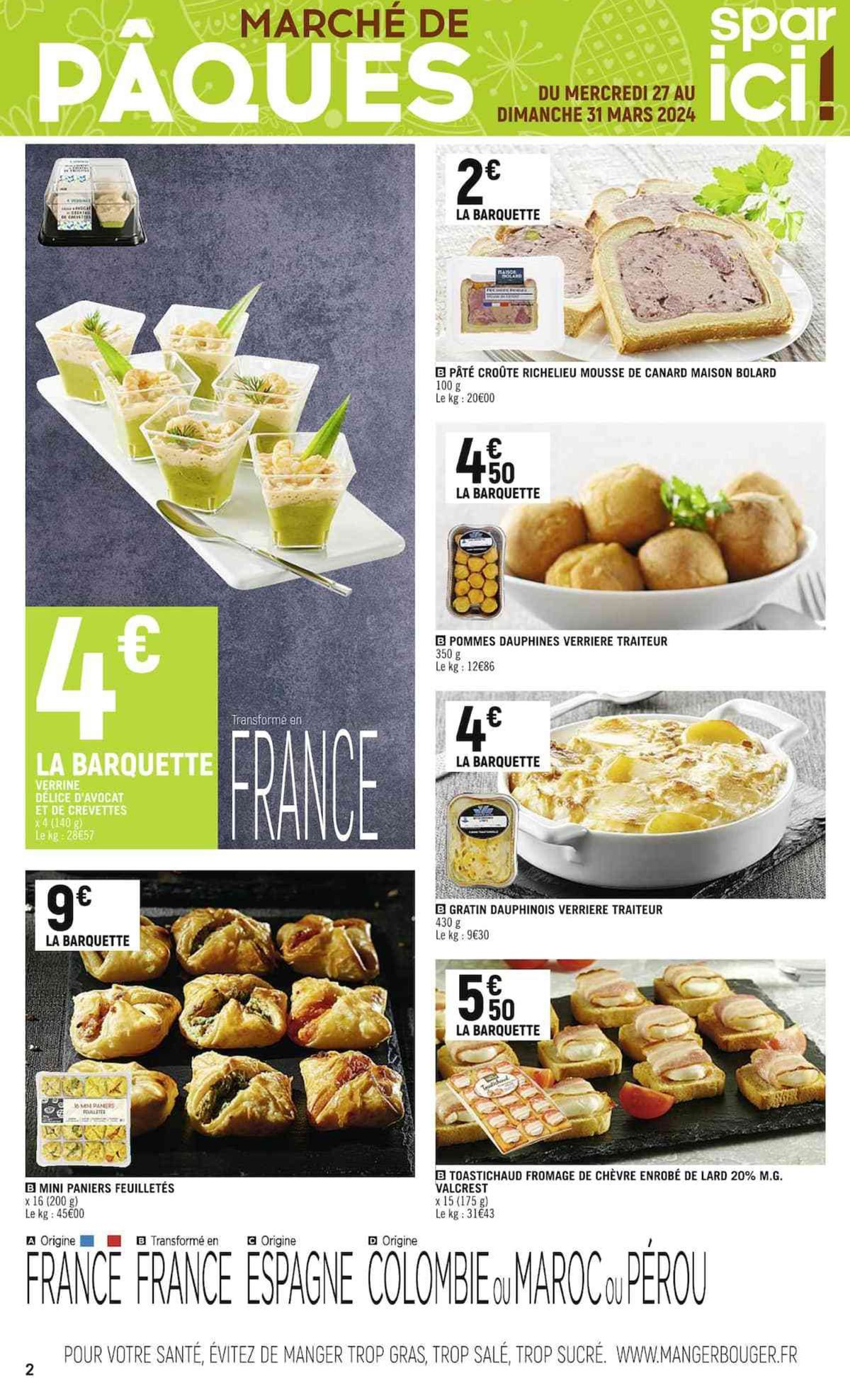 Catalogue SPAR ICI LES PROMOS DES GOURMANDS !, page 00002