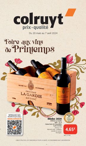 Catalogue Colruyt à Vaulx-en-Velin | Foire aux vins de Printemps | 25/03/2024 - 31/03/2024