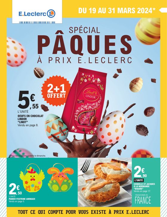 Catalogue E.Leclerc à Mâcon | SPÉCIAL PÂQUES A PRIX E. LECLERC | 19/03/2024 - 30/03/2024