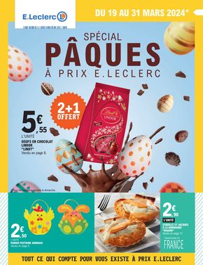 Catalogue E.Leclerc à Provins | SPÉCIAL PÂQUES A PRIX E. LECLERC | 19/03/2024 - 30/03/2024