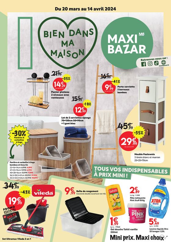 Catalogue Maxi Bazar à Istres | Bien Dans Ma Maison | 20/03/2024 - 14/04/2024