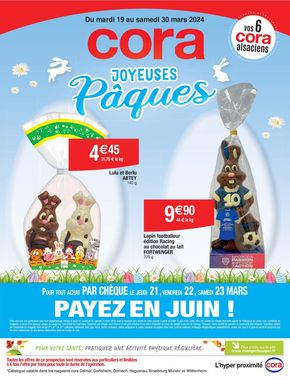 Catalogue Cora à Strasbourg | Joyeuses Pâques | 19/03/2024 - 30/03/2024