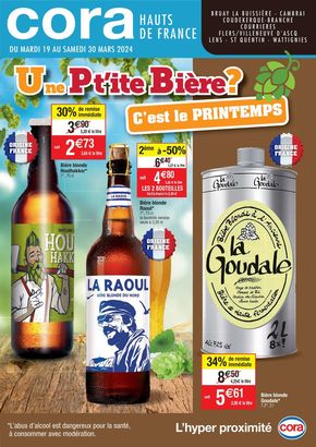 Catalogue Cora à Vendin-le-Vieil | Une p'tite bière? | 19/03/2024 - 30/03/2024