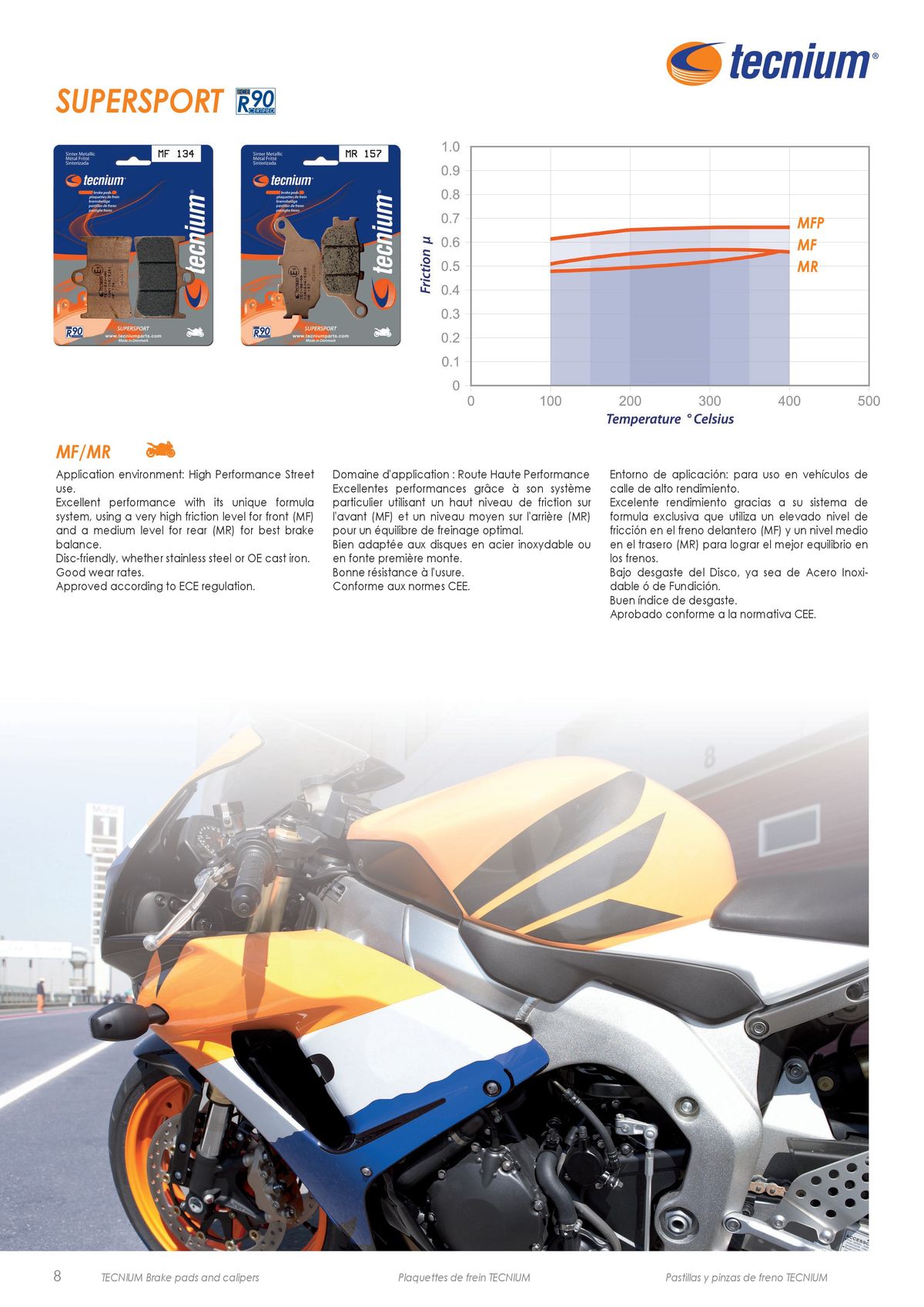 Catalogue TECNIUM Plaquettes de frein 2024, page 00010