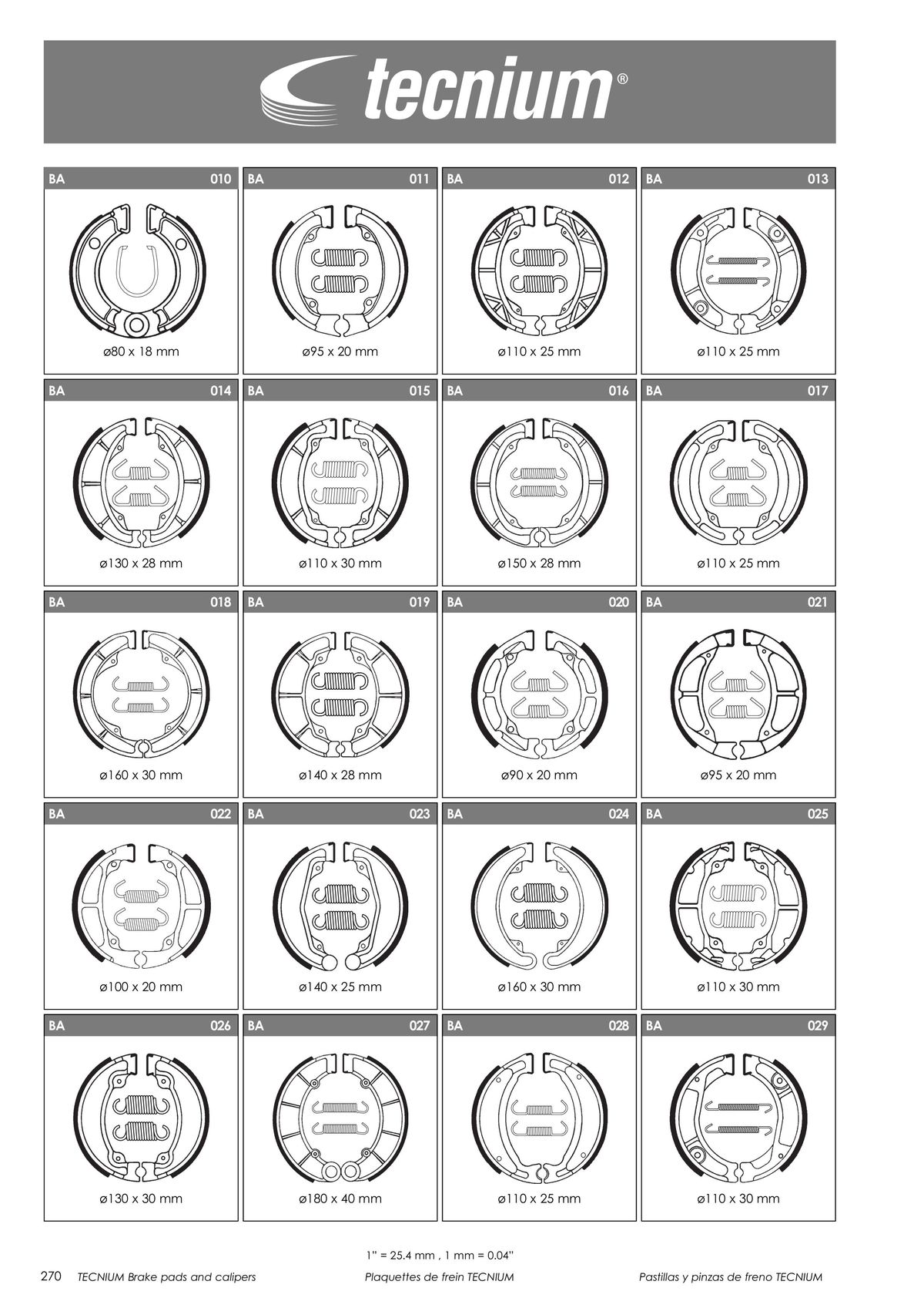 Catalogue TECNIUM Plaquettes de frein 2024, page 00272
