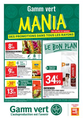 Promos de Jardineries et Animaleries à Lens | Mania des Promotions Dans Tous Les Rayons sur Gamm vert | 20/03/2024 - 31/03/2024