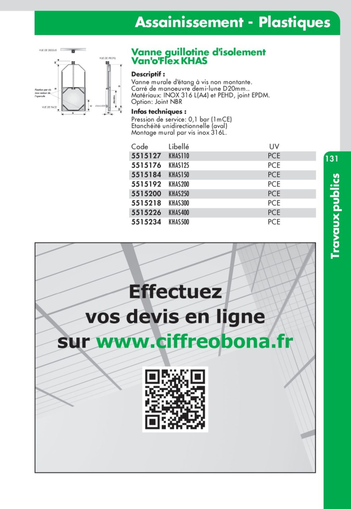 Catalogue Guide Technique Travaux Publics 2024-2025 Ciffréo Bona, page 00037