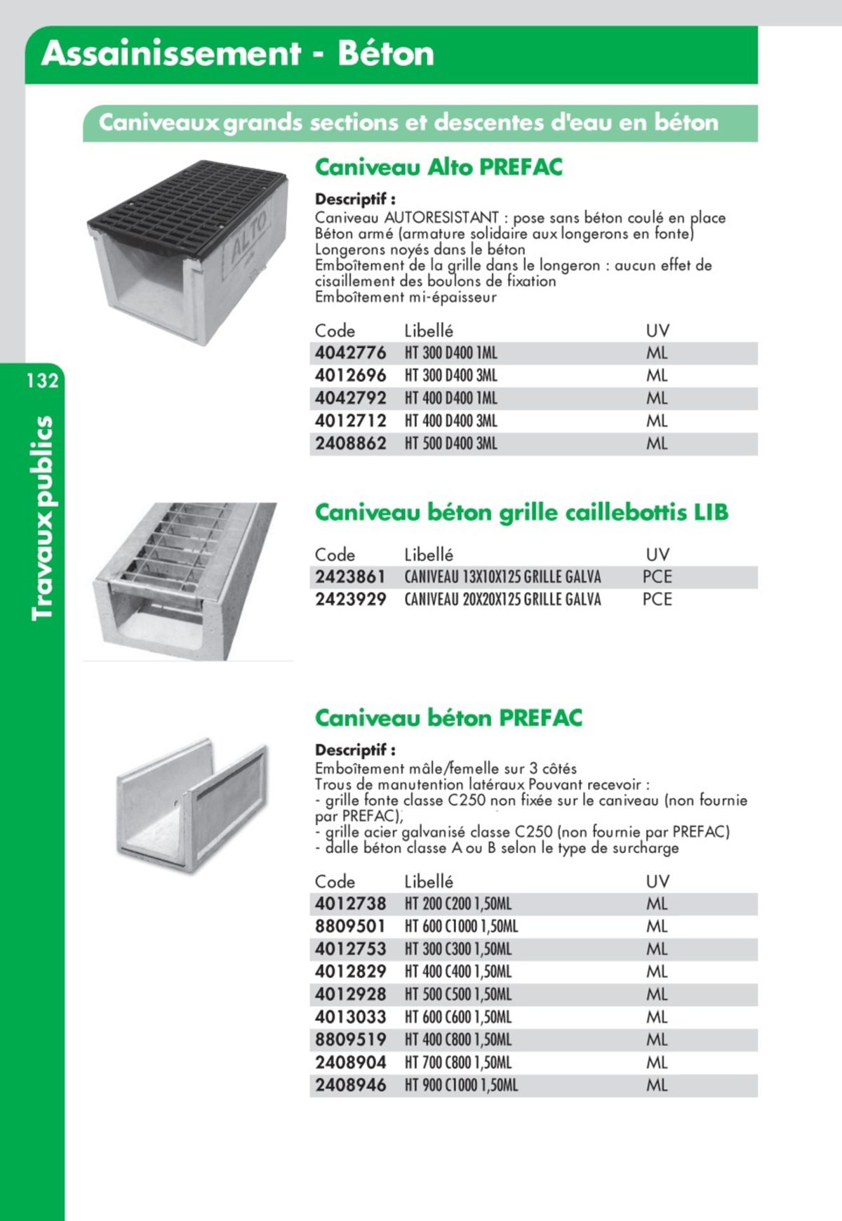 Catalogue Guide Technique Travaux Publics 2024-2025 Ciffréo Bona, page 00038