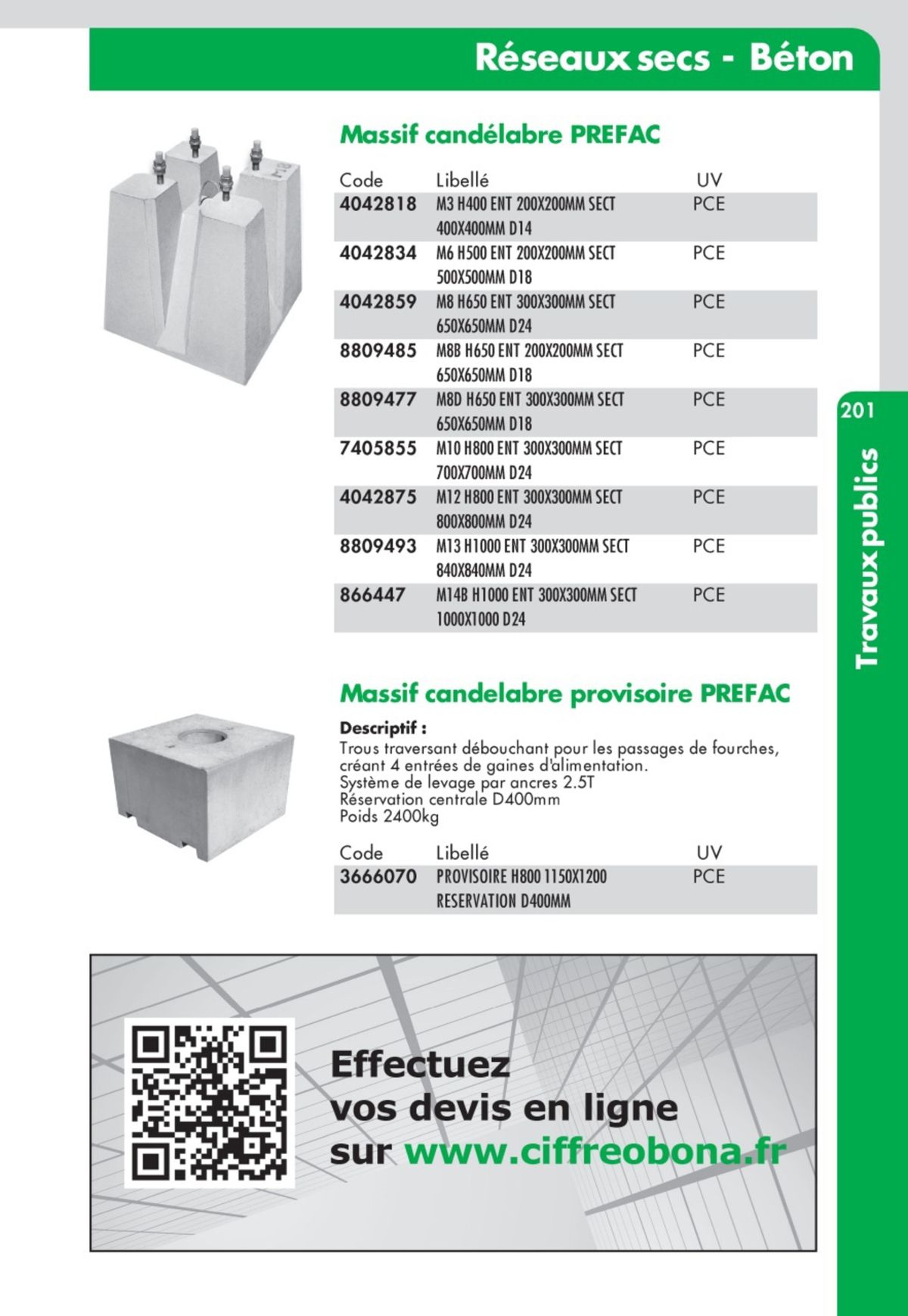 Catalogue Guide Technique Travaux Publics 2024-2025 Ciffréo Bona, page 00115