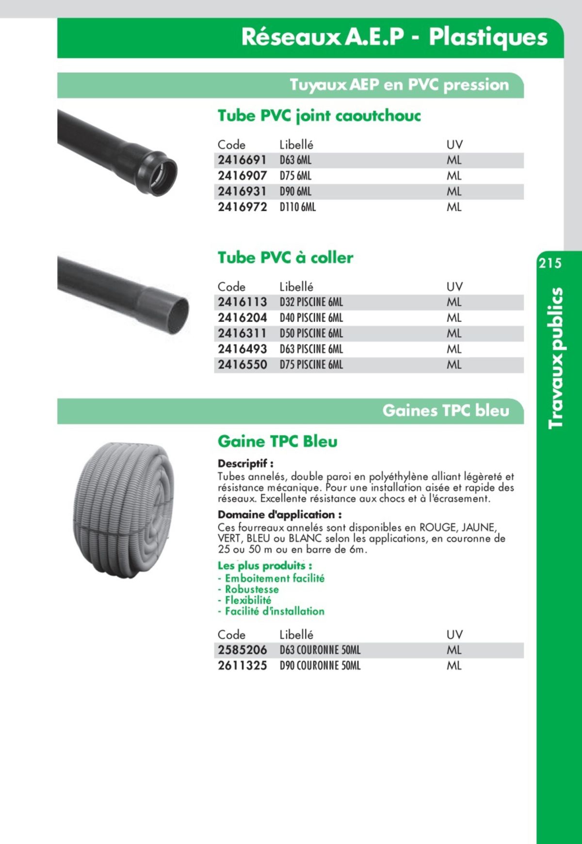 Catalogue Guide Technique Travaux Publics 2024-2025 Ciffréo Bona, page 00130