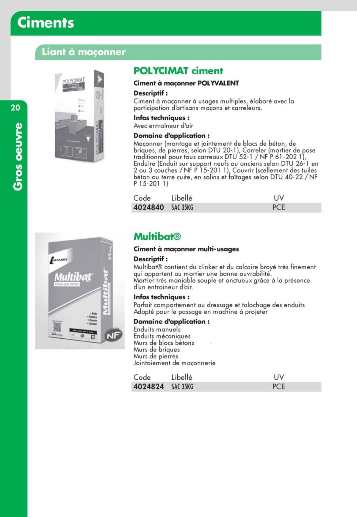 Catalogue Guide Technique Travaux Publics 2024-2025 Ciffréo Bona, page 00134