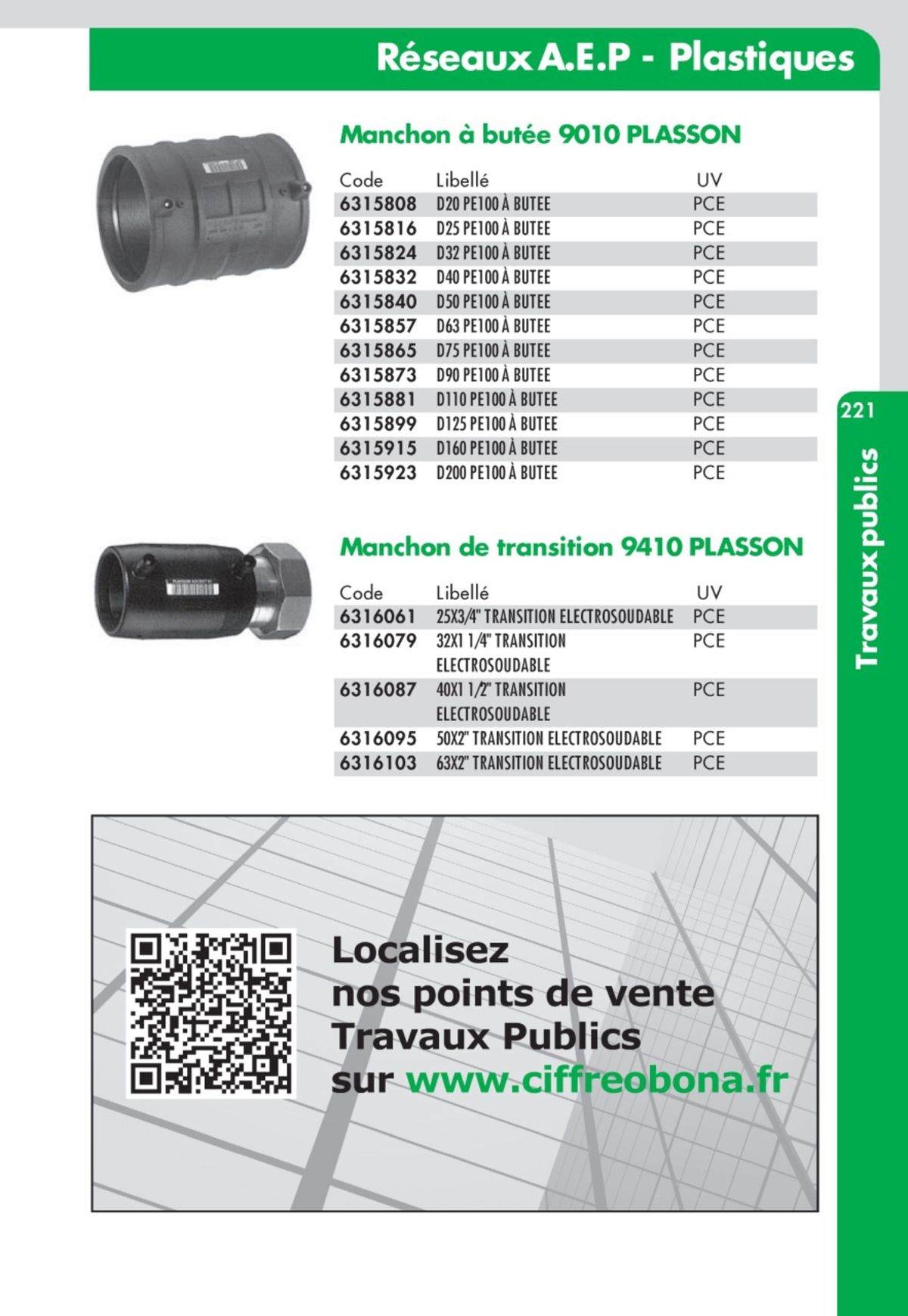 Catalogue Guide Technique Travaux Publics 2024-2025 Ciffréo Bona, page 00137