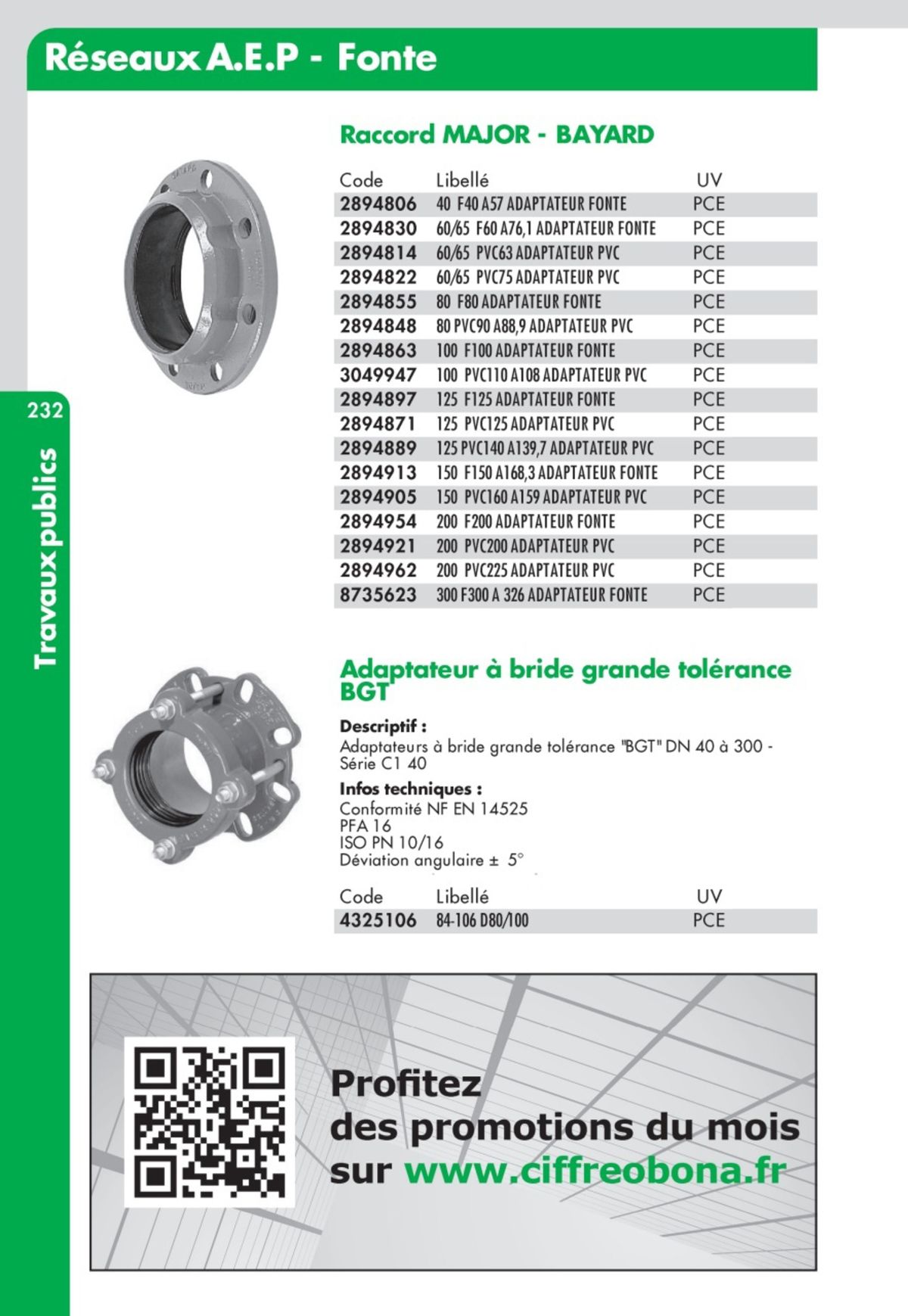 Catalogue Guide Technique Travaux Publics 2024-2025 Ciffréo Bona, page 00149