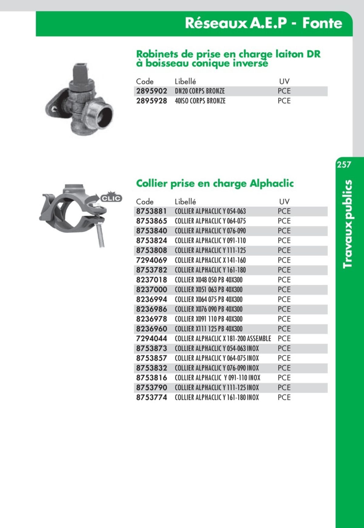 Catalogue Guide Technique Travaux Publics 2024-2025 Ciffréo Bona, page 00176