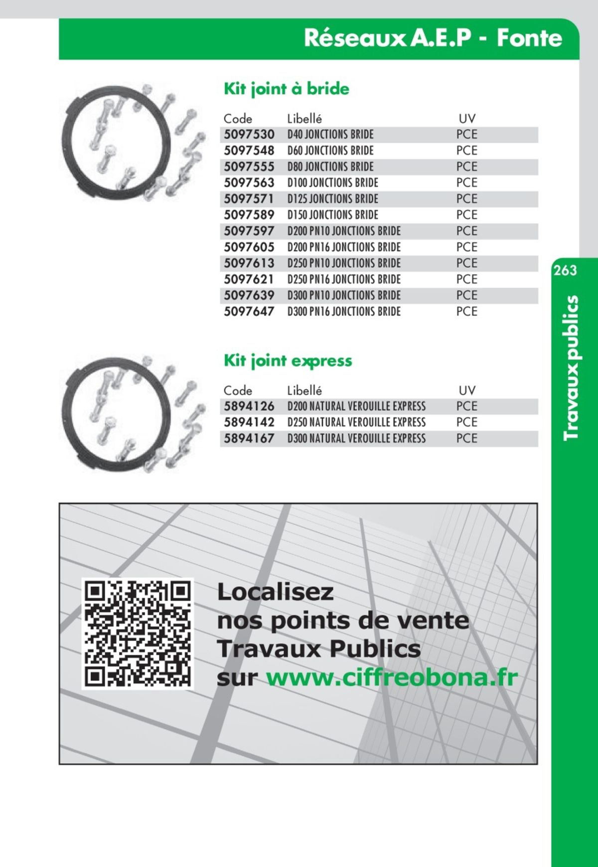 Catalogue Guide Technique Travaux Publics 2024-2025 Ciffréo Bona, page 00183