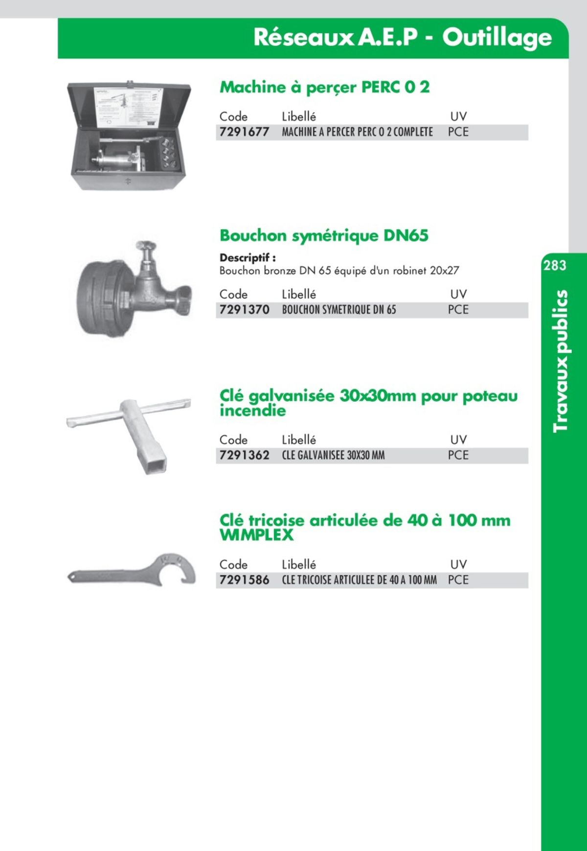 Catalogue Guide Technique Travaux Publics 2024-2025 Ciffréo Bona, page 00206