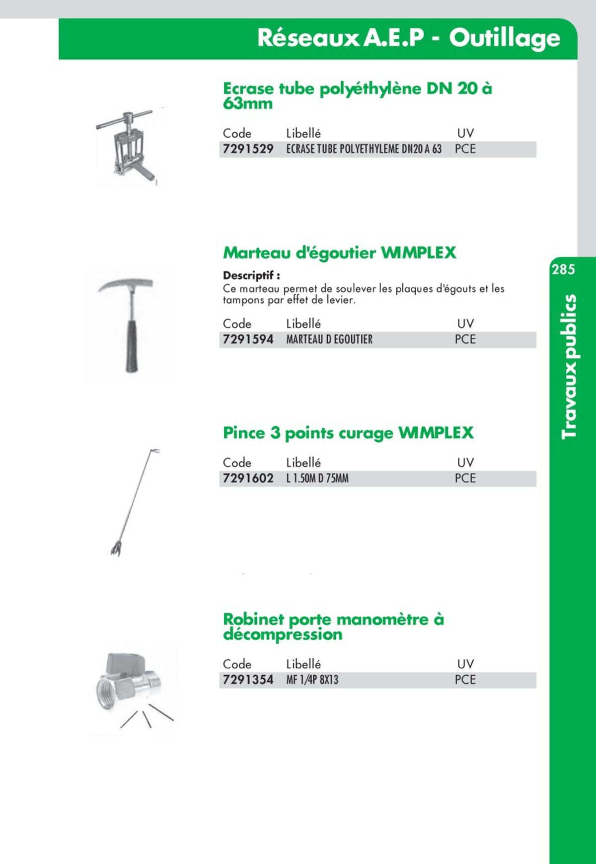 Catalogue Guide Technique Travaux Publics 2024-2025 Ciffréo Bona, page 00208