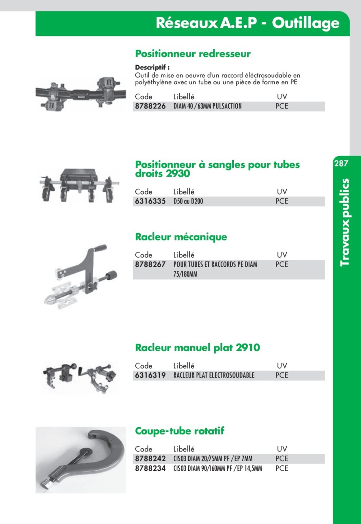 Catalogue Guide Technique Travaux Publics 2024-2025 Ciffréo Bona, page 00210