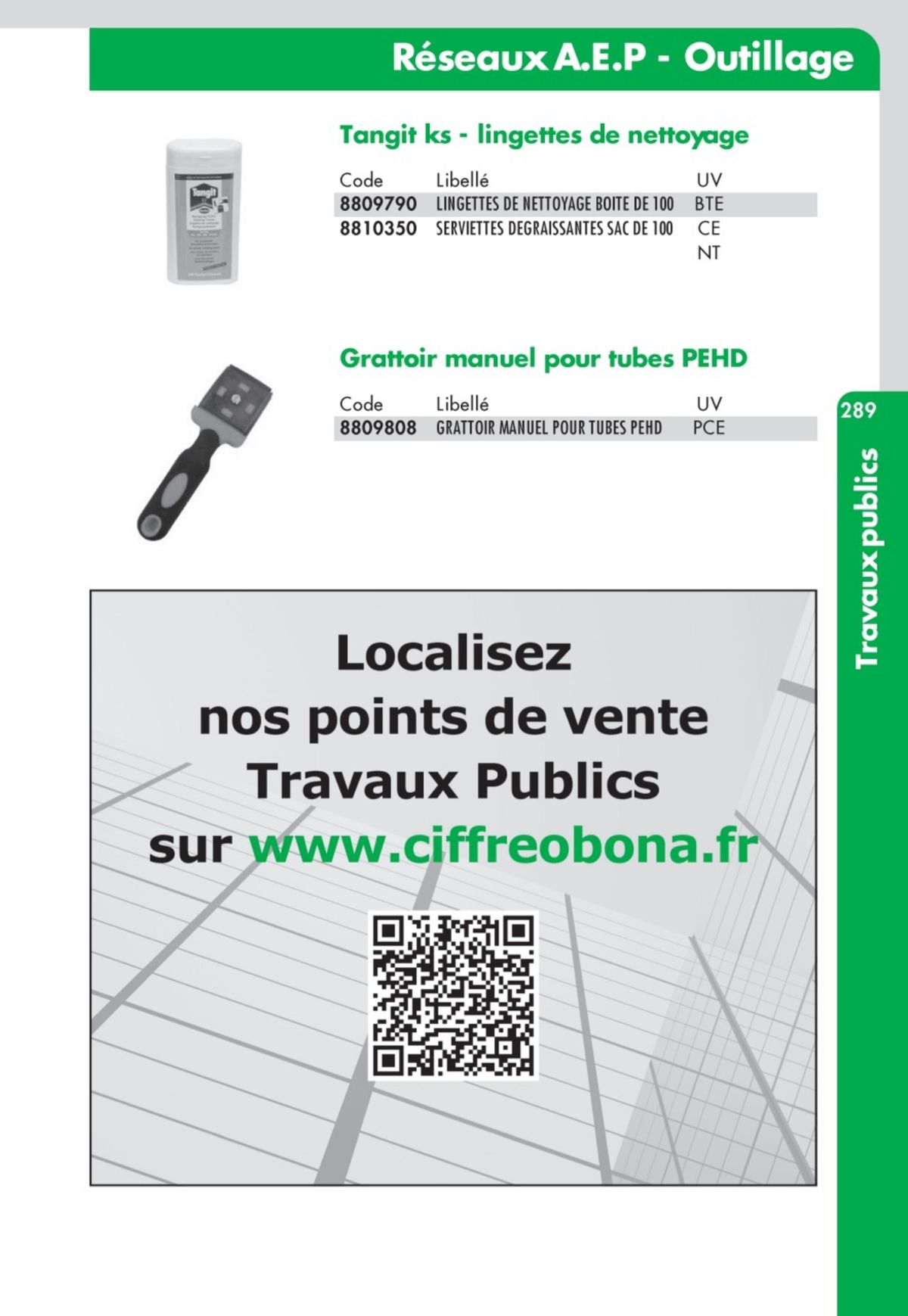 Catalogue Guide Technique Travaux Publics 2024-2025 Ciffréo Bona, page 00213