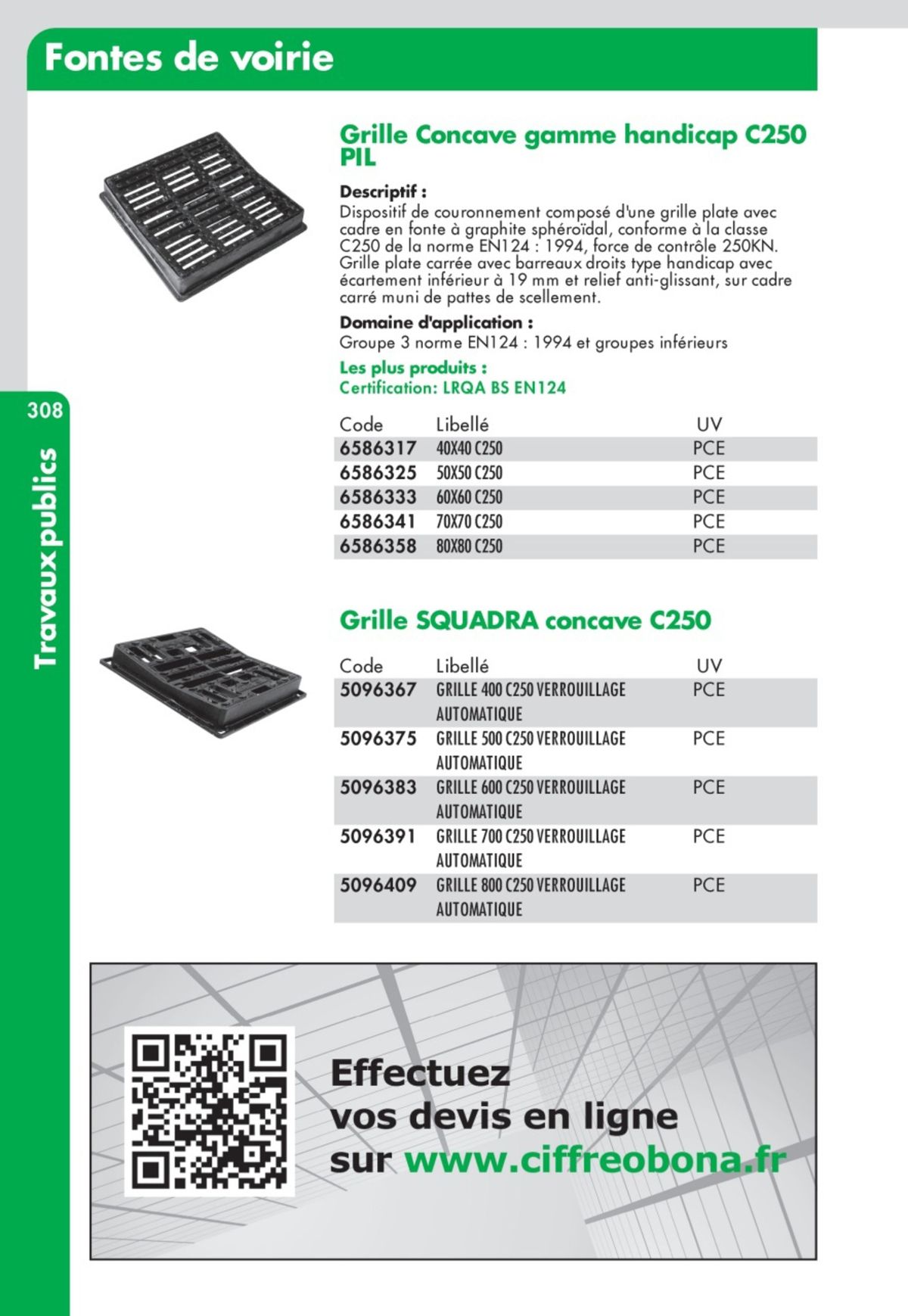 Catalogue Guide Technique Travaux Publics 2024-2025 Ciffréo Bona, page 00233