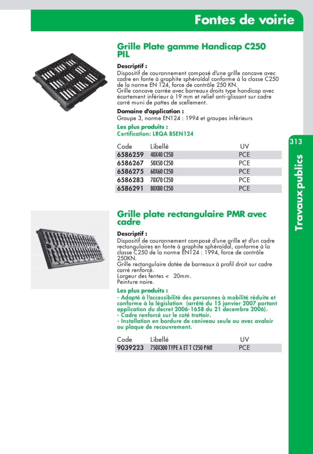 Catalogue Guide Technique Travaux Publics 2024-2025 Ciffréo Bona, page 00239