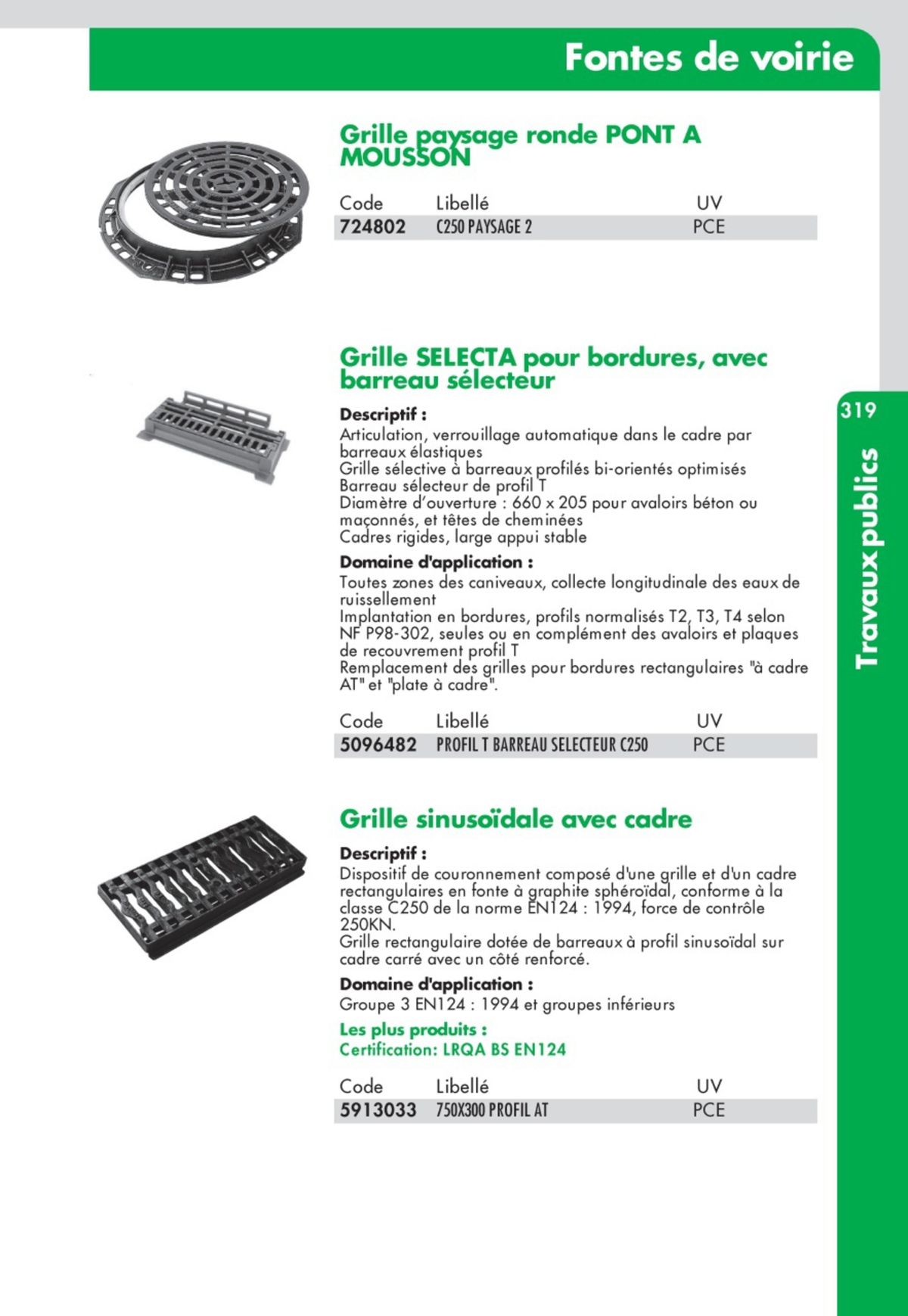 Catalogue Guide Technique Travaux Publics 2024-2025 Ciffréo Bona, page 00246